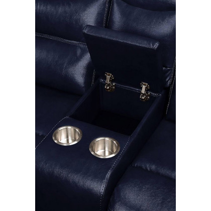 ACME Aashi Motion Sofa - Navy, Leather