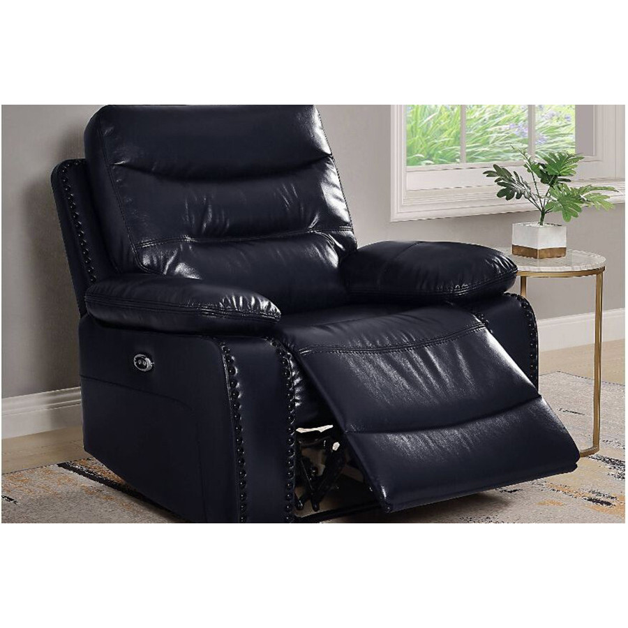 ACME Aashi Power Motion Recliner - Navy, Leather