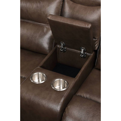 ACME Aashi Motion Sofa - Brown, Leather