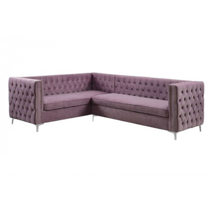 ACME Rhett Sectional Sofa - Purple Velvet