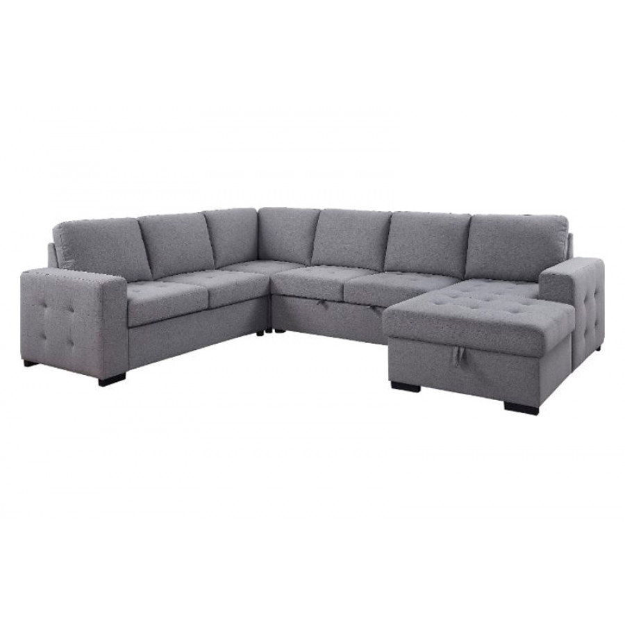 ACME - Nardo Sectional Sofa with Storage in Gray