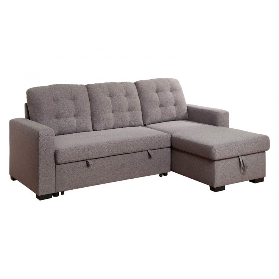 ACME - Chambord Reversible Sectional Sofa with Sleeper & Storage in Gray