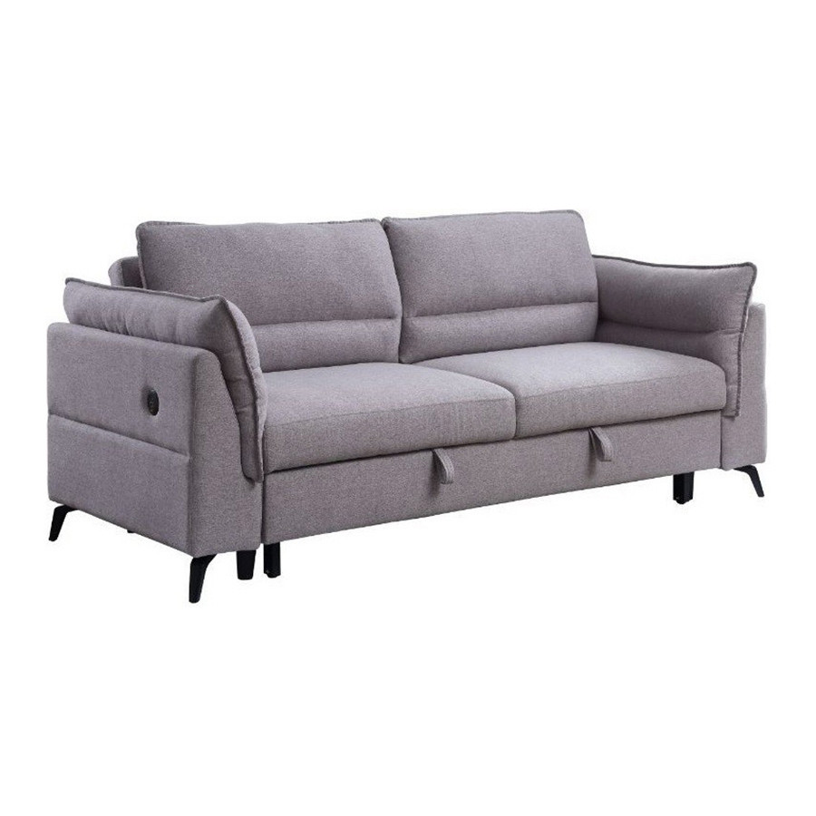 ACME - Helaine Sofa with Sleeper in Gray