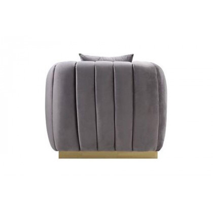 ACME - Elchanon Chair with Pillow in Gray/Gold