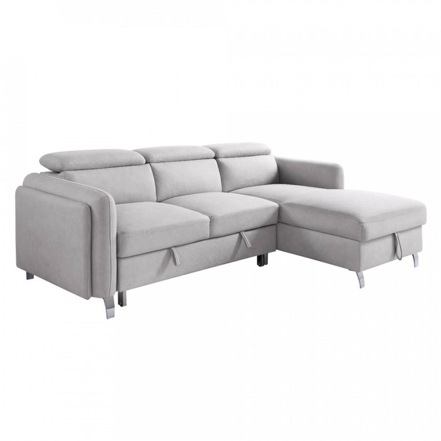 ACME - Reyes Sectional Sofa in Beige Nubuck (56040B)