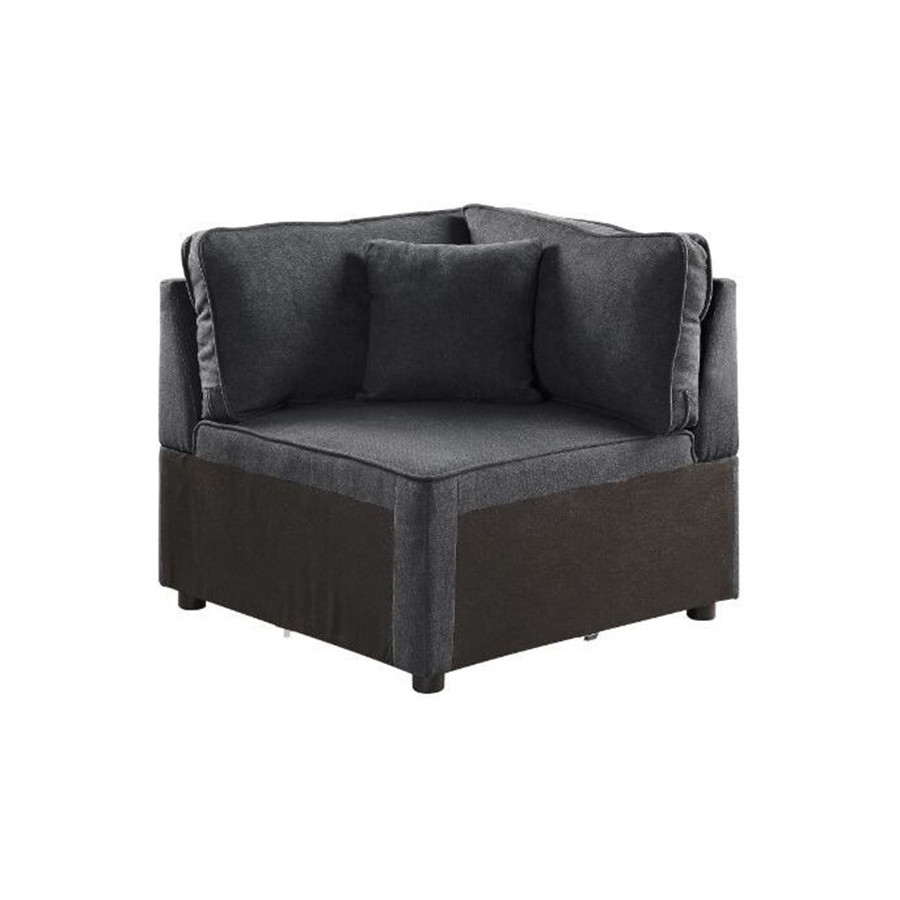ACME - Silvester Modular Wedge with Pillow in Gray
