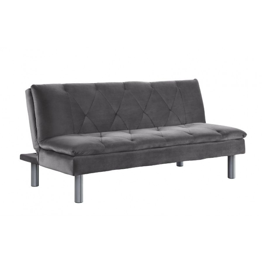 ACME - Cilliers Adjustable Sofa in Gray/Chrome