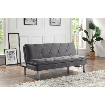 ACME - Cilliers Adjustable Sofa in Gray/Chrome