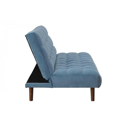 ACME Yolandi Adjustable Sofa - Teal Velvet and Dark Walnut Finish