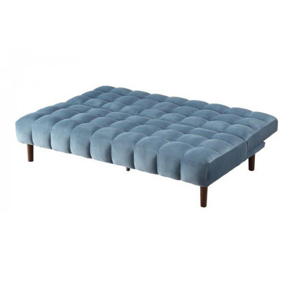 ACME Yolandi Adjustable Sofa - Teal Velvet and Dark Walnut Finish