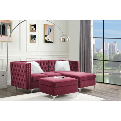 ACME Jaszira Modular Left Facing and Right Facing Arms - Burgundy Velvet