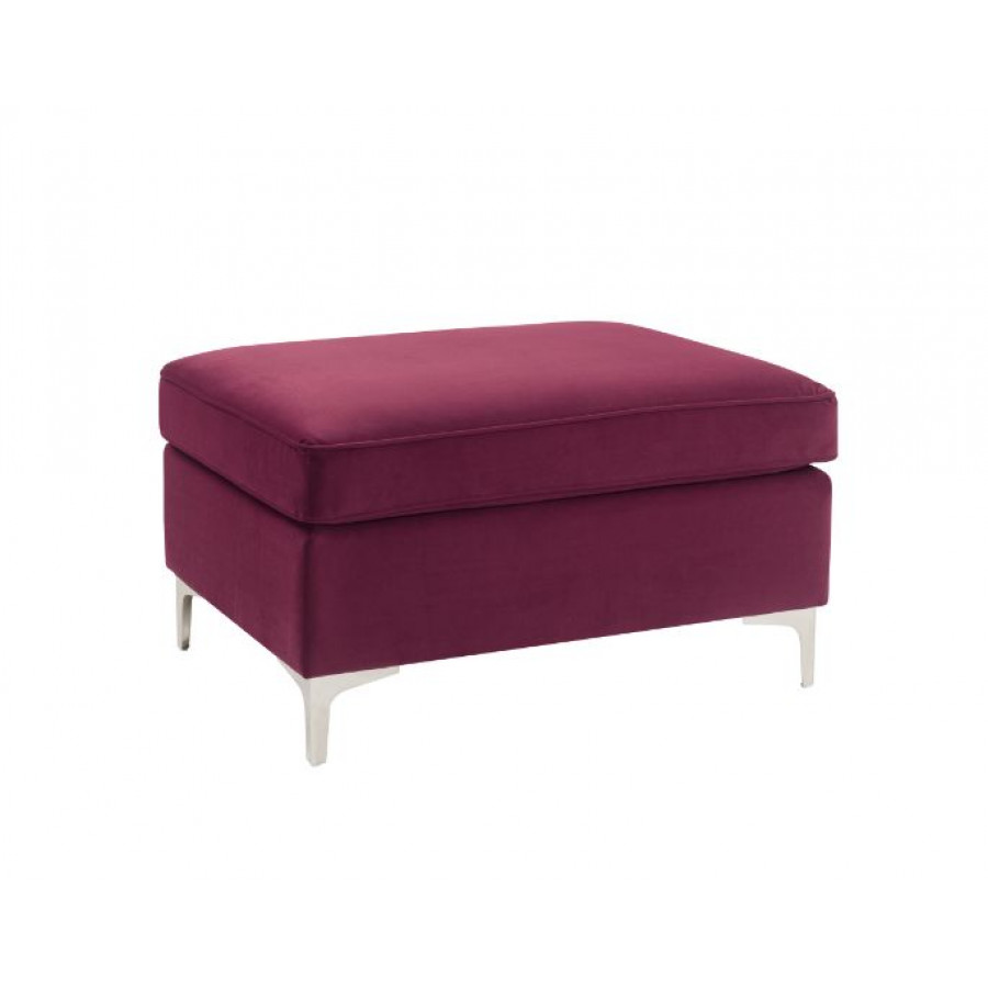 ACME Jaszira Ottoman - Burgundy Velvet