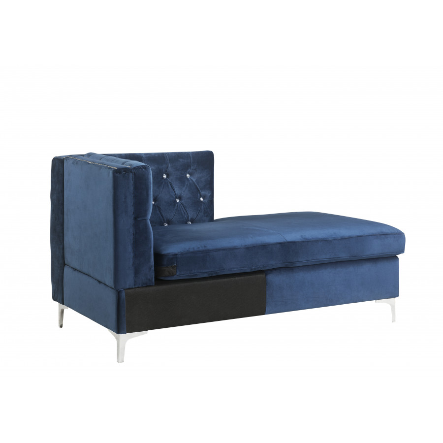 ACME Jaszira Modular Chaise - Blue Velvet