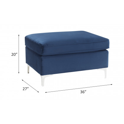 ACME Jaszira Ottoman - Blue Velvet
