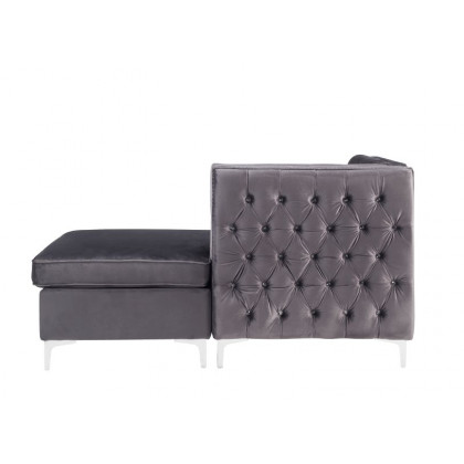 ACME Jaszira Modular Chaise - Gray Velvet