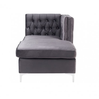 ACME Jaszira Modular Chaise - Gray Velvet