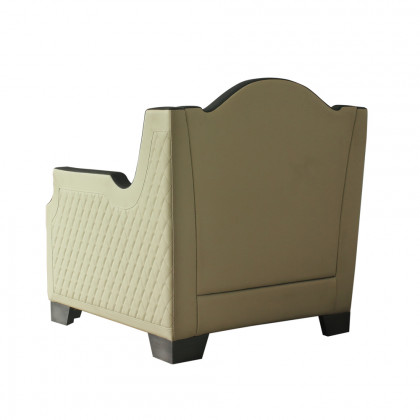 ACME - House Beatrice Chair with Pillow in Beige /Black/Charcoal