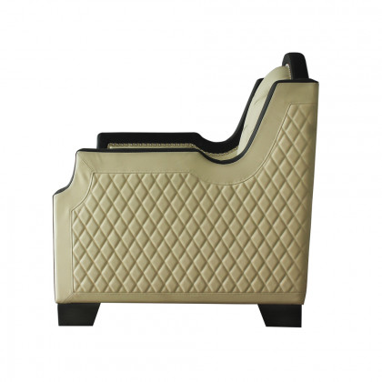 ACME - House Beatrice Chair with Pillow in Beige /Black/Charcoal