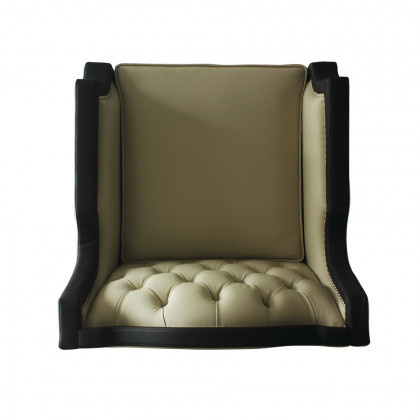 ACME - House Beatrice Chair with Pillow in Beige /Black/Charcoal