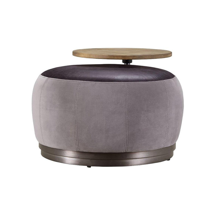 ACME - Decapree Ottoman in Antique Slate/Gray