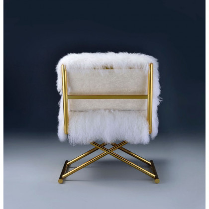 ACME - Bagley Accent Chair in Wool/Gold Brass
