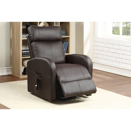 ACME Ricardo Recliner with Power Lift - Brown PU