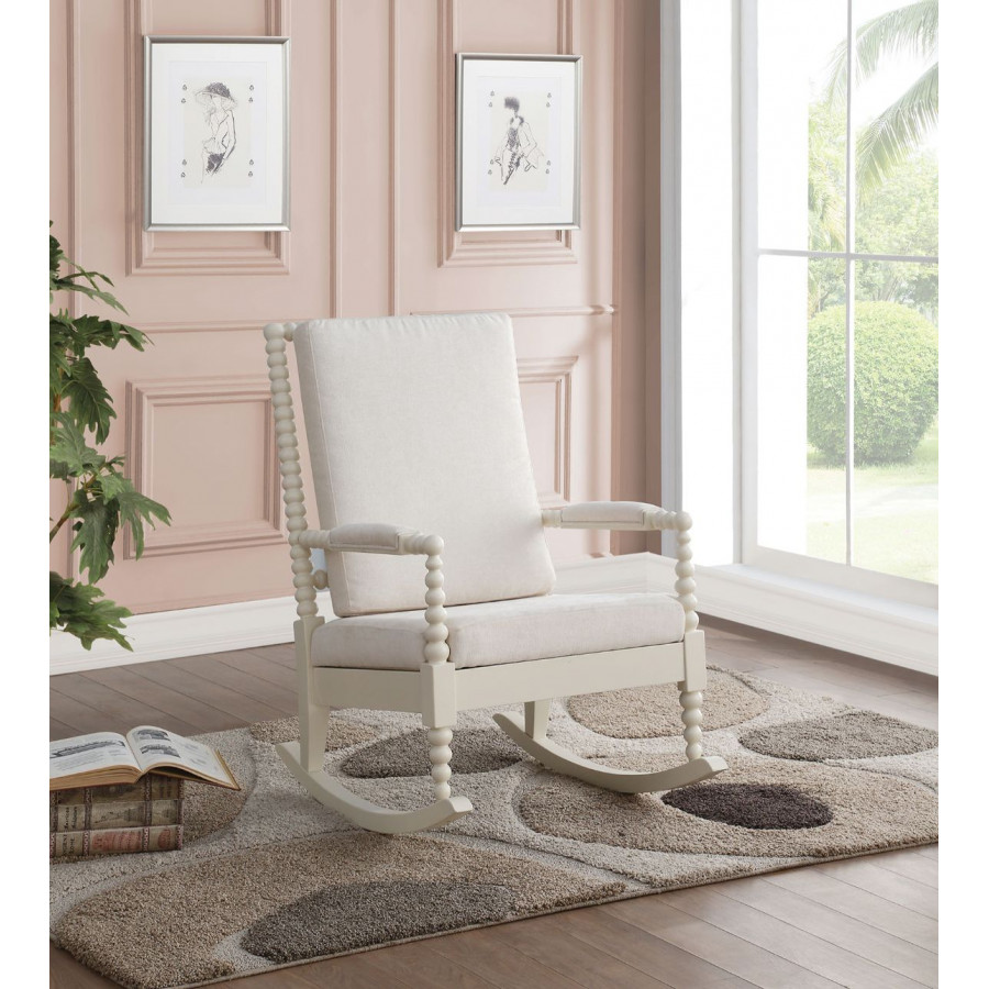 ACME - Tristin Rocking Chair in Cream White