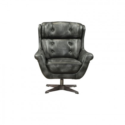 ACME - Asotin Accent Chair with Swivel in Vintage Black