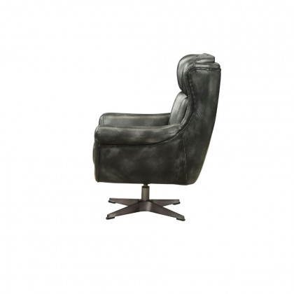 ACME - Asotin Accent Chair with Swivel in Vintage Black