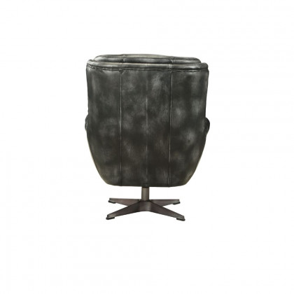 ACME - Asotin Accent Chair with Swivel in Vintage Black