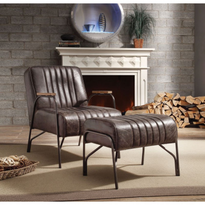 ACME - Sarahi Accent Chair in Distress Espresso
