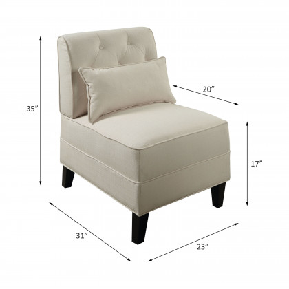 ACME - Susanna Accent Chair in Cream Linen