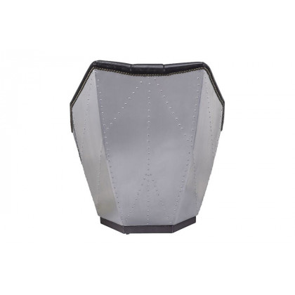 ACME - Brancaster Accent Chair in Distress Espresso/Aluminum