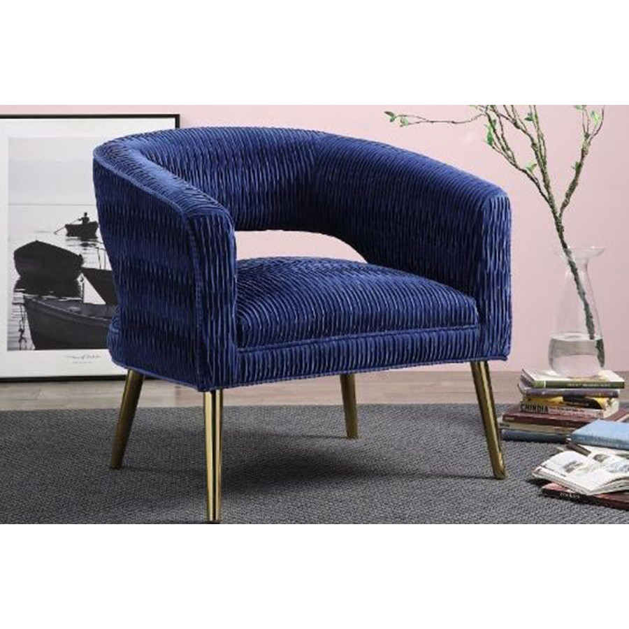 ACME - Aistil Accent Chair in Blue/Gold