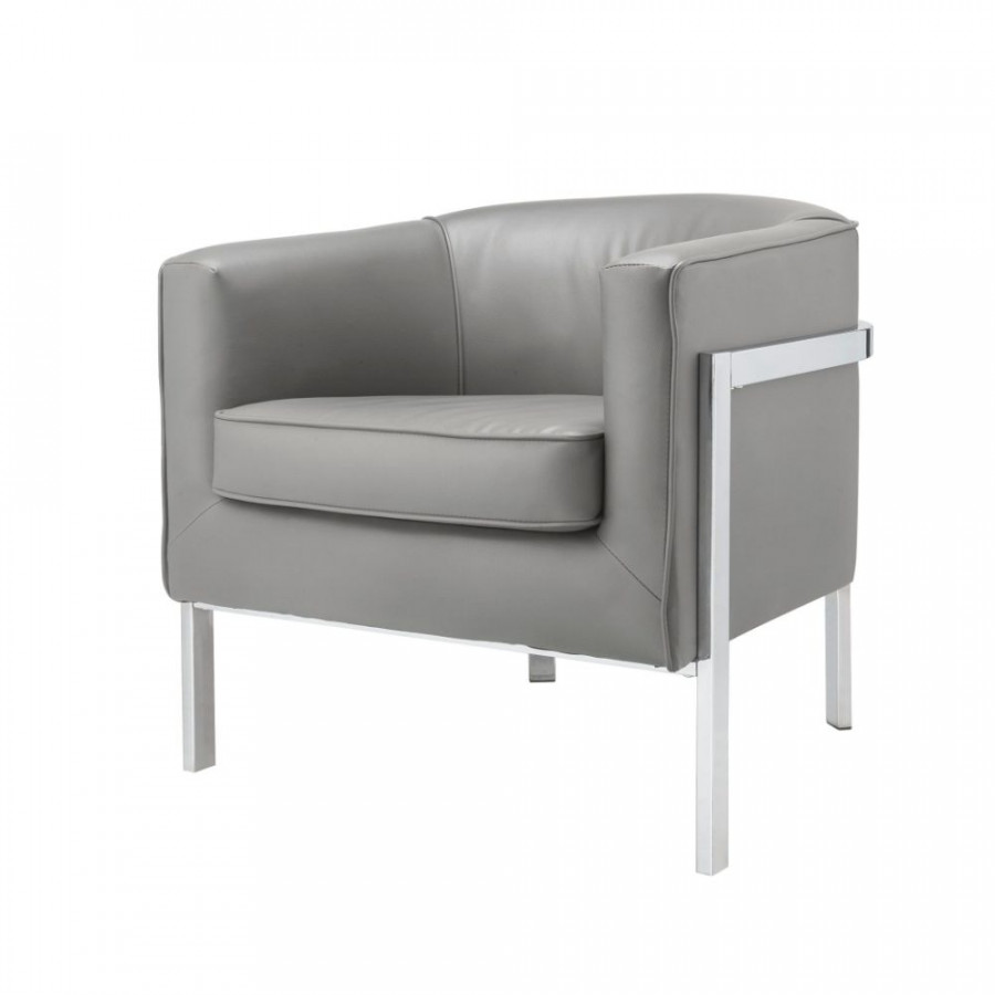 ACME - Tiarnan Accent Chair in Vintage Gray/Chrome