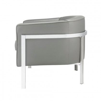 ACME - Tiarnan Accent Chair in Vintage Gray/Chrome