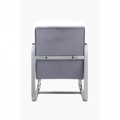 ACME Tasmine Accent Chair - Gray Velvet/Chrome