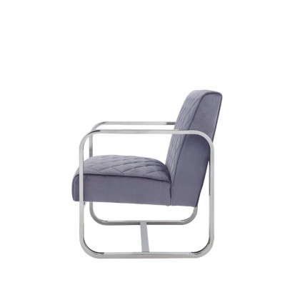 ACME Tasmine Accent Chair - Gray Velvet/Chrome
