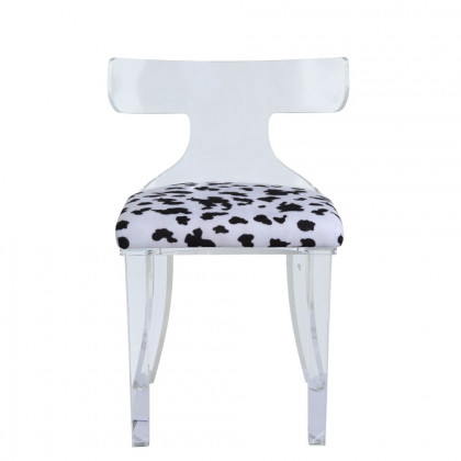 ACME Bradley Accent Chair - Spotted Velvet/Clear Acrylic