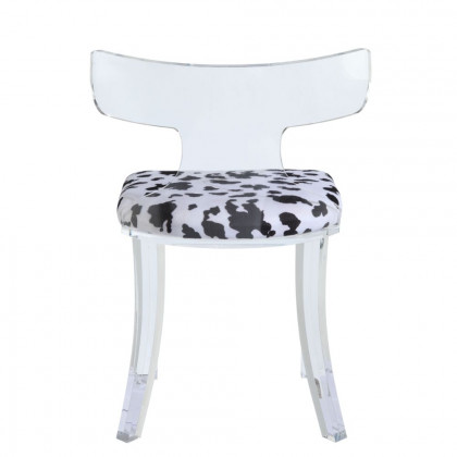 ACME Bradley Accent Chair - Spotted Velvet/Clear Acrylic