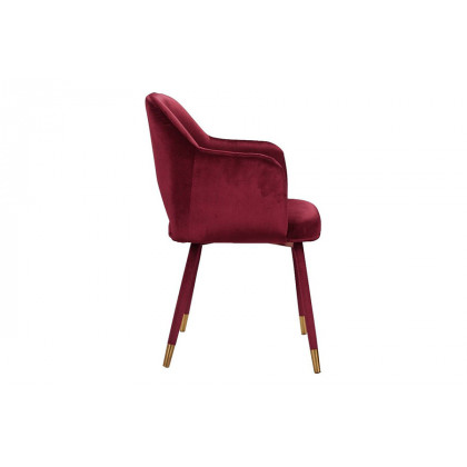 ACME Applewood Accent Chair - Bordeaux Red Velvet and Gold