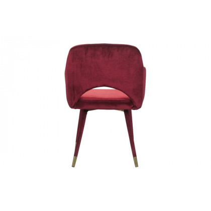 ACME Applewood Accent Chair - Bordeaux Red Velvet and Gold