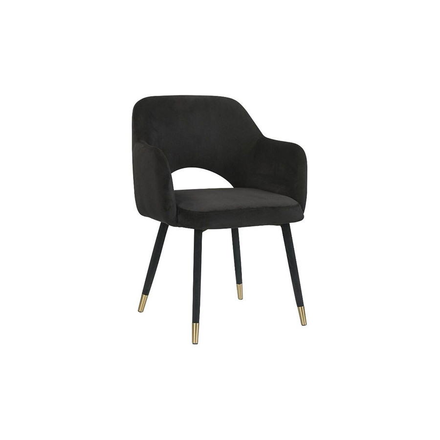 ACME Applewood Accent Chair - Black Velvet and Gold