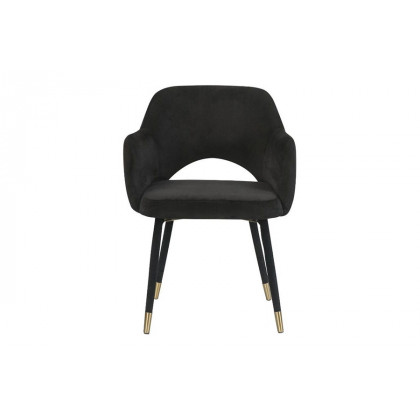 ACME Applewood Accent Chair - Black Velvet and Gold