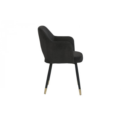 ACME Applewood Accent Chair - Black Velvet and Gold