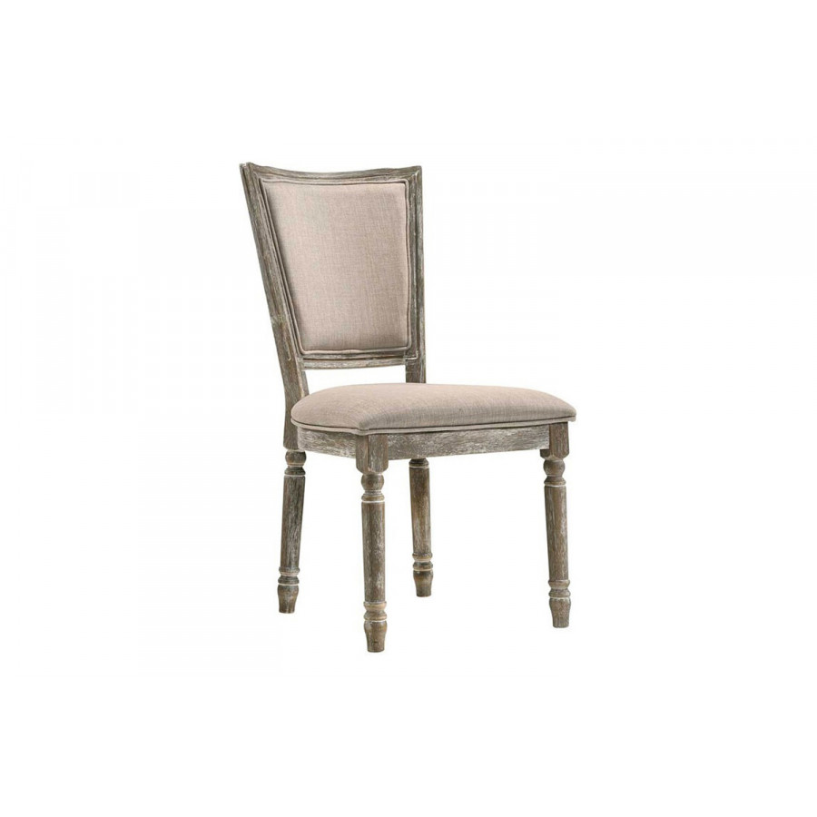 ACME - Gabrian Side Chair (Set-2) in Beige/Reclaimed Gray (60172)