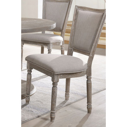 ACME - Gabrian Side Chair (Set-2) in Beige/Reclaimed Gray (60172)