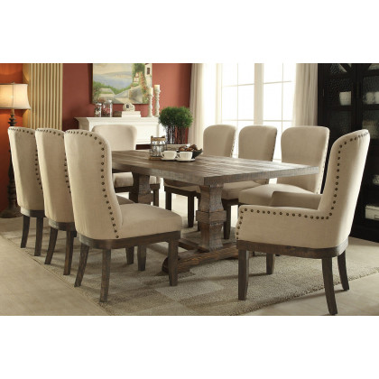 ACME Landon Trestle Dining Table - Salvage Brown