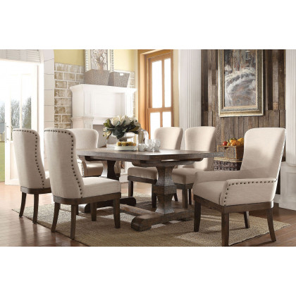ACME Landon Side Chair Set of 2 - Beige Linen