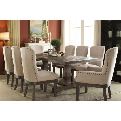 ACME Landon Side Chair Set of 2 - Beige Linen